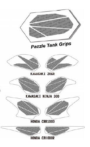 NAKLEJKA NA BAK TANKPAD/TANKGRIPS KEITI PAZZLE BLACK