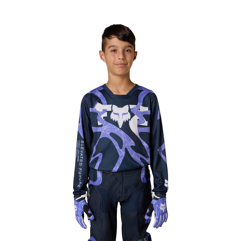 BLUZA MOTOCYKLOWA JUNIOR FOX 180 DIFFUSE SE BLUEBERRY