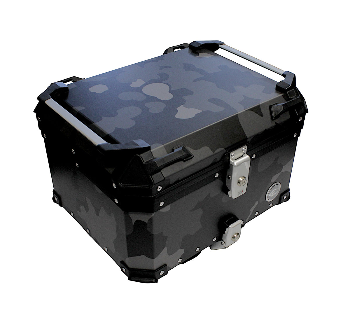 KUFER CENTRALNY ALUMINIOWY COOCASE 55L SZARY CAMO Z TORBĄ WEWNĘTRZNĄ – zdjęcie 2