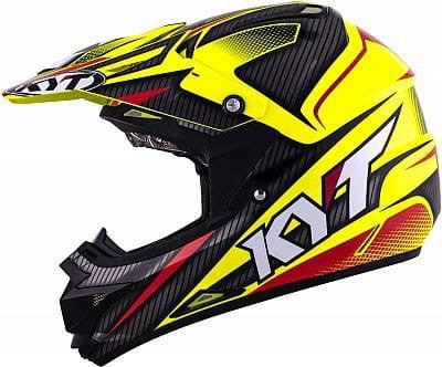 Kask Motocyklowy KYT CROSS OVER POWER czarny / żółty fluo