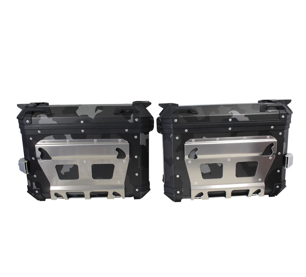 ZESTAW 3 KUFRÓW ALUMINIOWYCH (2X36L SYMETRYCZNE + 45L) COOCASE SZARY CAMO Z TORBĄ WEWNĘTRZNĄ – zdjęcie 6