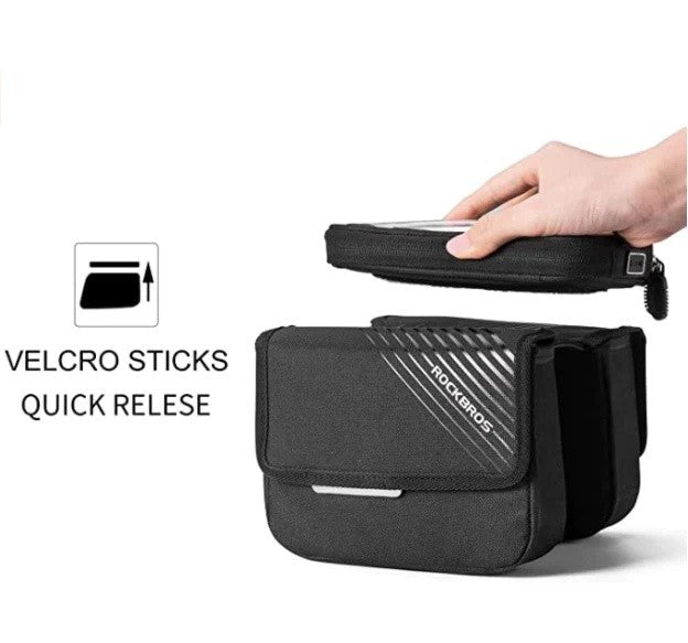 Sakwa, torba rowerowa na ramę z pokrowcem na telefon do 6,7" 1,5 L ROCKBROS 030-60BK
