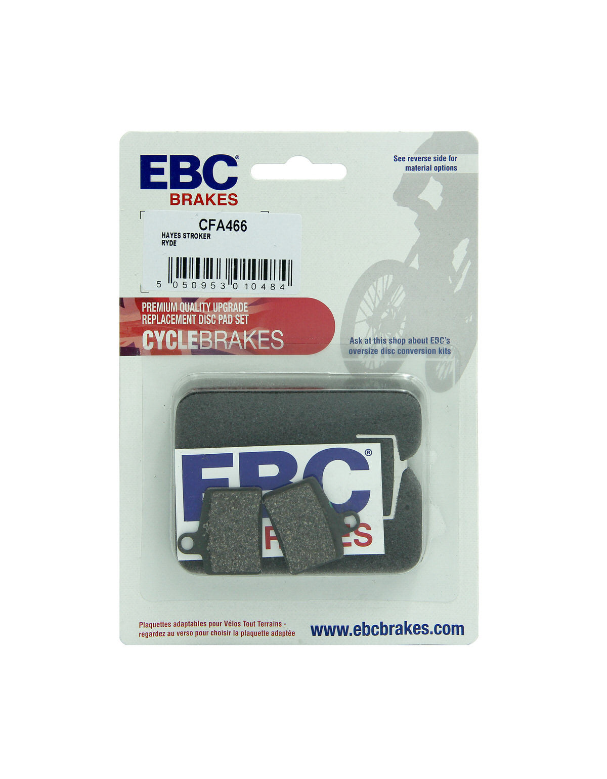 CFA466 - Klocki hamulcowe rowerowe (organiczne) EBC Brakes – zdjęcie 2