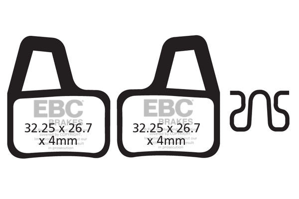 CFA404HH - Klocki hamulcowe rowerowe (spiekane) EBC Brakes