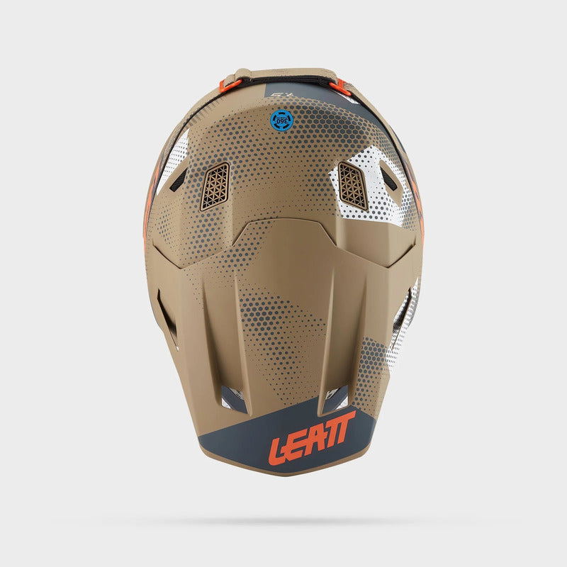 KASK MOTOCYKLOWY Z GOGLAMI LEATT KIT MOTO 7.5 CAMO KHAKI BROWN S
