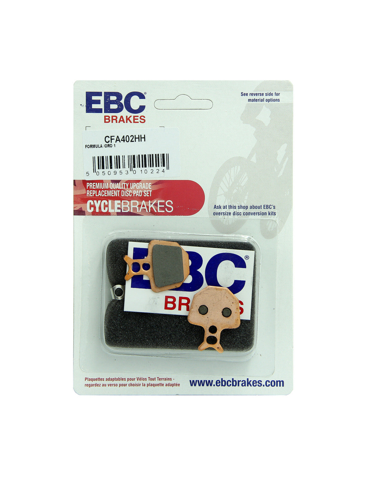 CFA402HH - Klocki hamulcowe rowerowe (spiekane) EBC Brakes