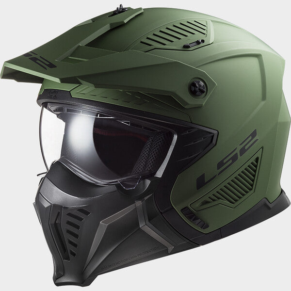 KASK LS2 OF606 DRIFTER SOLID MATT MILI GREEN-06