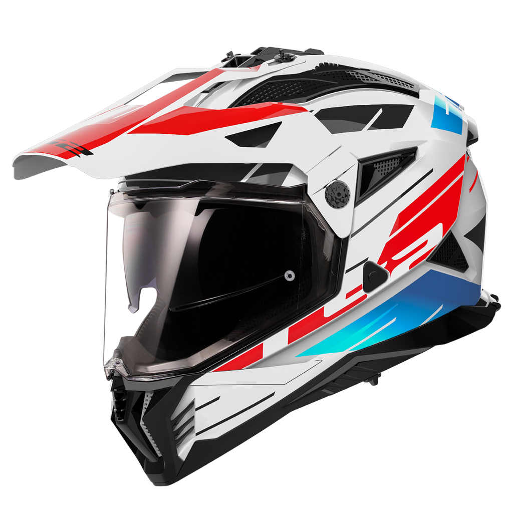 KASK LS2 MX702 PIONEER II NAMIB WHITE BLUE RED