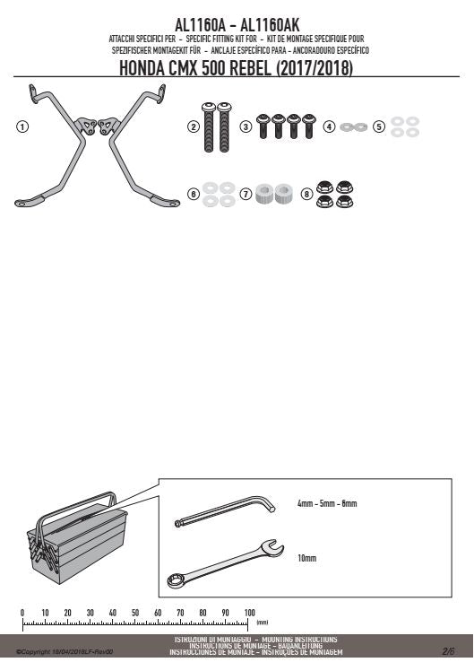 KAPPA MOCOWANIE SZYB 100ALBK, 140AK, 140SK HONDA CMX 500 Rebel (17-19) – zdjęcie 5