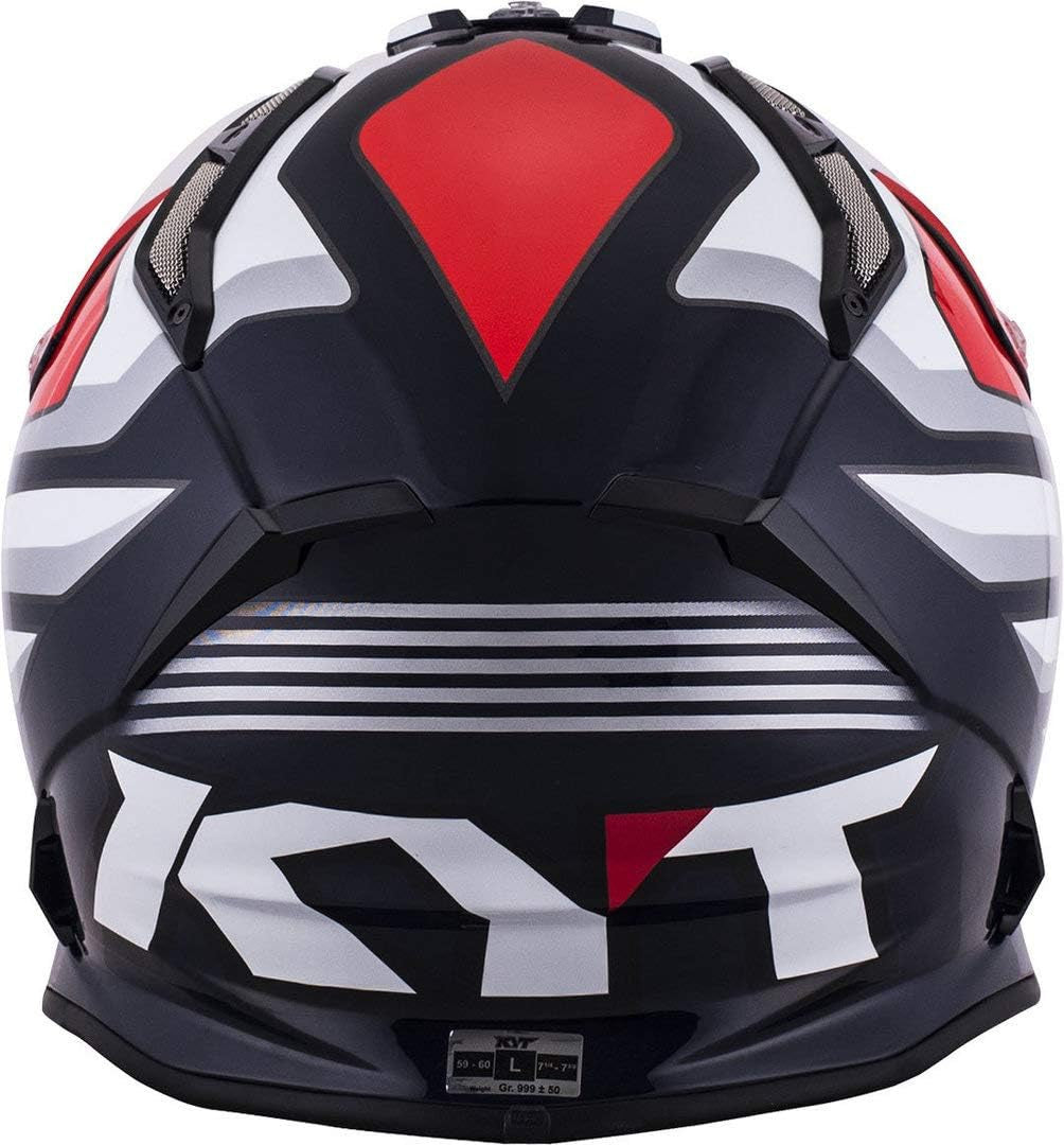 Kask motocyklowy KYT STRIKE EAGLE WINGS biały/czerwony