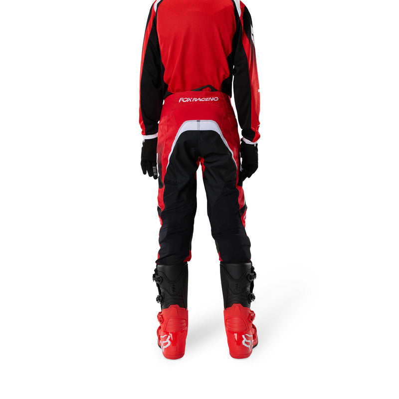 SPODNIE MOTOCYKLOWE JUNIOR FOX 180 FRAME RED 22
