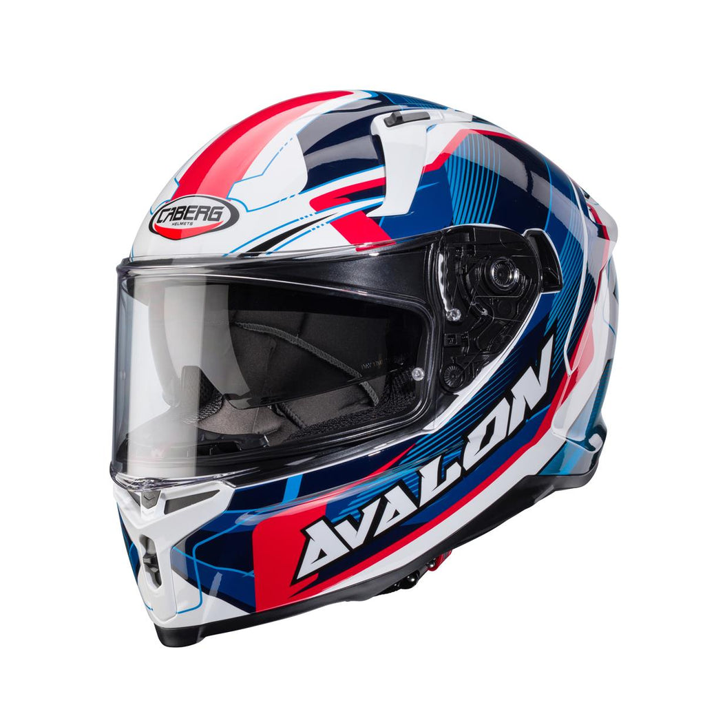 CABERG PROMOCJA KASK INTEGRALNY AVALON X OPTIC KOLOR BIAŁY/NIEBIESKI/CZERWONY – zdjęcie 5