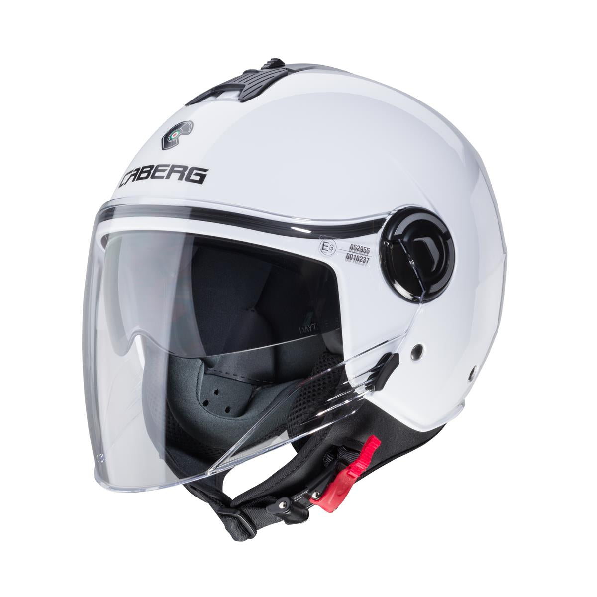 CABERG KASK OTWARTY JET Z BLENDĄ MODEL RIVIERA V4X SOLID KOLOR BIAŁY POŁYSK
