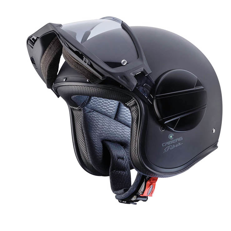 CABERG KASK OTWARTY JET MODEL GHOST X SOLID KOLOR CZARNY MAT – zdjęcie 6