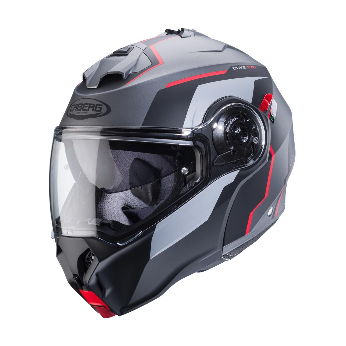 CABERG KASK SZCZĘKOWY FLIP-UP MODEL DUKE EVO MOVE KOLOR SZARY MAT/CZARNY/CZERWONY (PINLOCK W ZESTAWIE) – zdjęcie 5