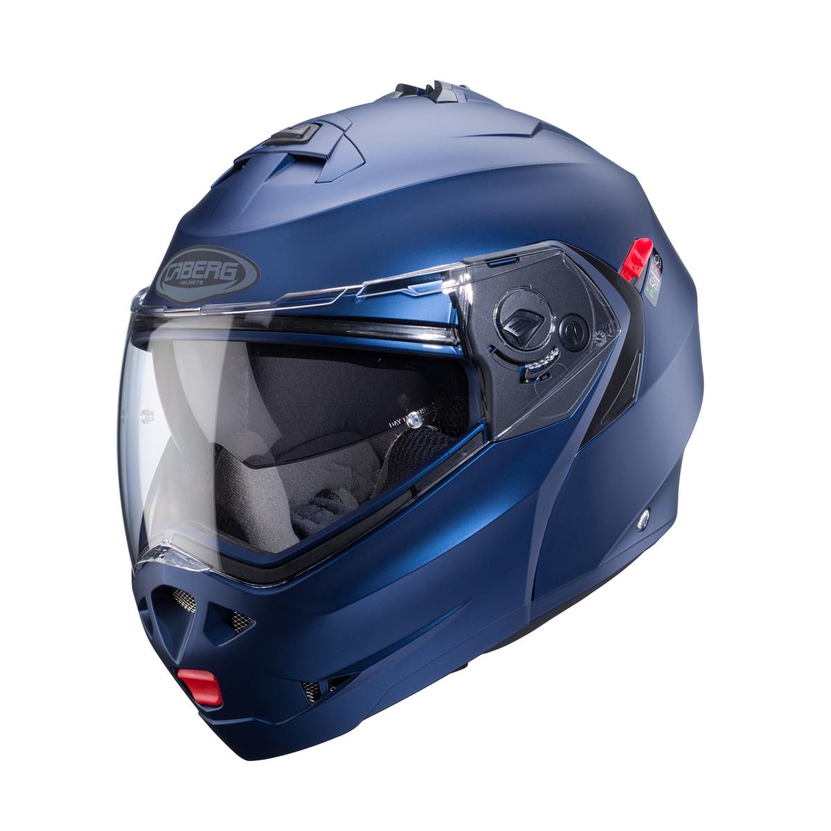 CABERG KASK SZCZĘKOWY FLIP-UP MODEL DUKE X SOLID KOLOR NIEBIESKI MAT (YAMAHA) (PINLOCK W ZESTAWIE) – zdjęcie 4
