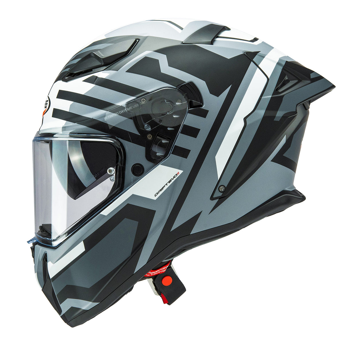 CABERG PROMOCJA KASK INTEGRALNY Z BLENDĄ MODEL DRIFT EVO II HORIZON KOLOR SZARY/CZARNY/BIAŁY MAT (PINLOCK W ZESTAWIE) – zdjęcie 5