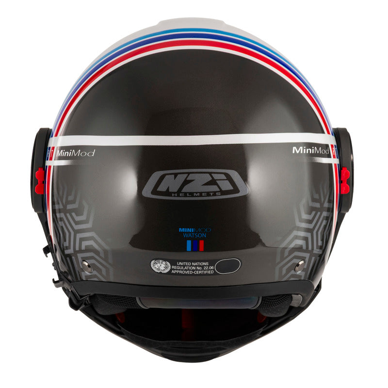 KASK MOTOCYKLOWY NZI MINIMOD DUO WATSON WHITEBLACK POWER XS
