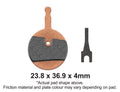 CFA439 - Klocki hamulcowe rowerowe (organiczne) EBC Brakes
