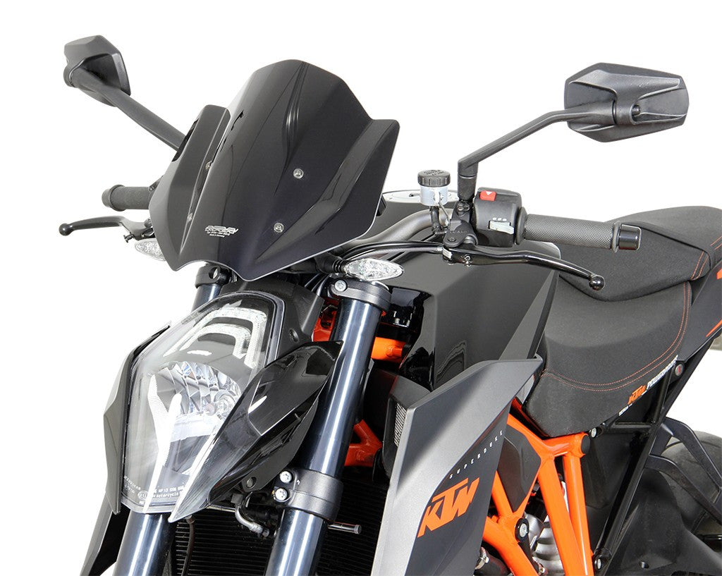 Szyba motocyklowa MRA KTM 1290 SUPER DUKE R 2013-2016, forma NRM, czarna