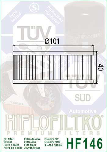 Hiflofiltro FILTR OLEJU HIFLO HF146 V-MAX 1200, XS 750/850/1100