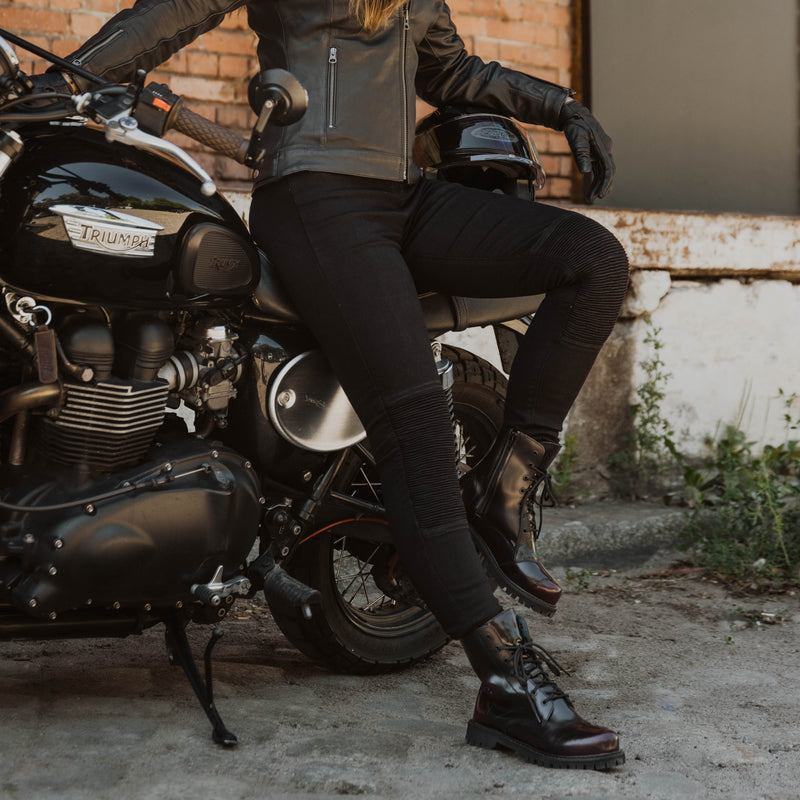 LEGINSY MOTOCYKLOWE DAMSKIE OZONE CHICA BLACK 24/30