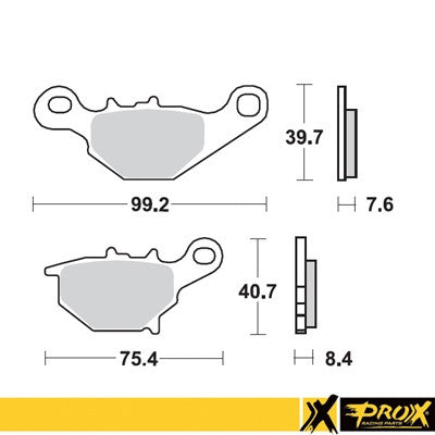 ProX Racing Parts ProX Klocki Hamulcowe Tylne RM85 '05-20 (odpowiednik EBC FA401R)