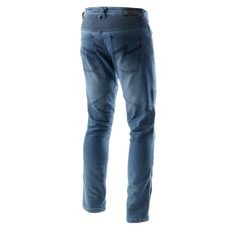 JEANSY MOTOCYKLOWE REBELHORN REVOLT WASHED BLUE MONOLAYER – zdjęcie 2