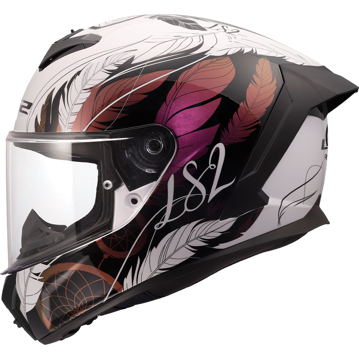 KASK LS2 FF820 RAPID III BOHO WHITE BLACK PINK