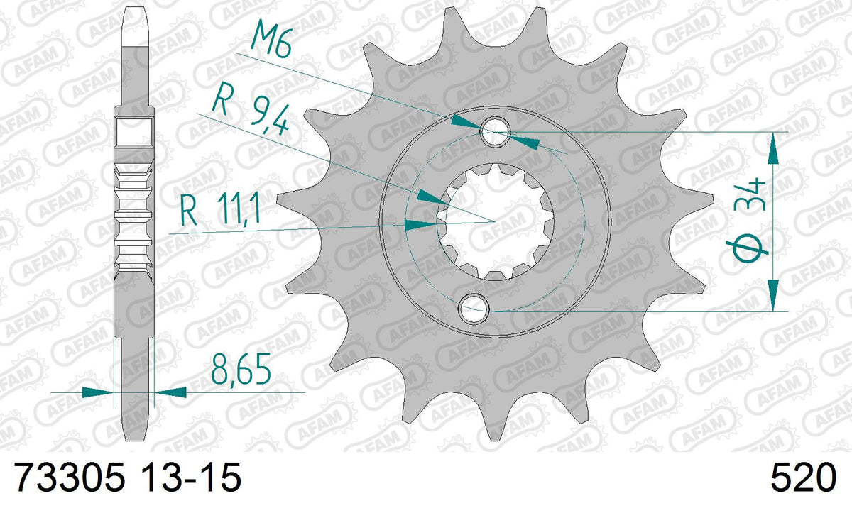 Zestaw napędowy UNIBEAR + AFAM do KTM 390 Adventure / 390 Duke / 390 Duke ABS 2014-2024 łańcuch i zębatki – zdjęcie 4