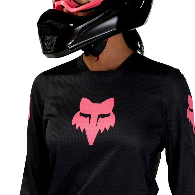BLUZA MOTOCYKLOWA DAMSKA FOX BLACKOUT BLACK BLACK