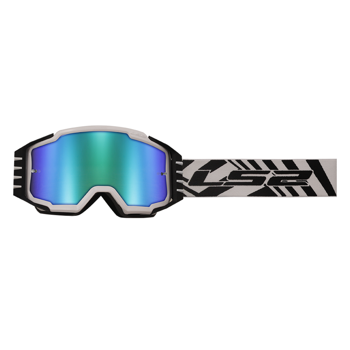 GOGLE LS2 CHARGER PRO KID WHITE IRIDIUM VISOR