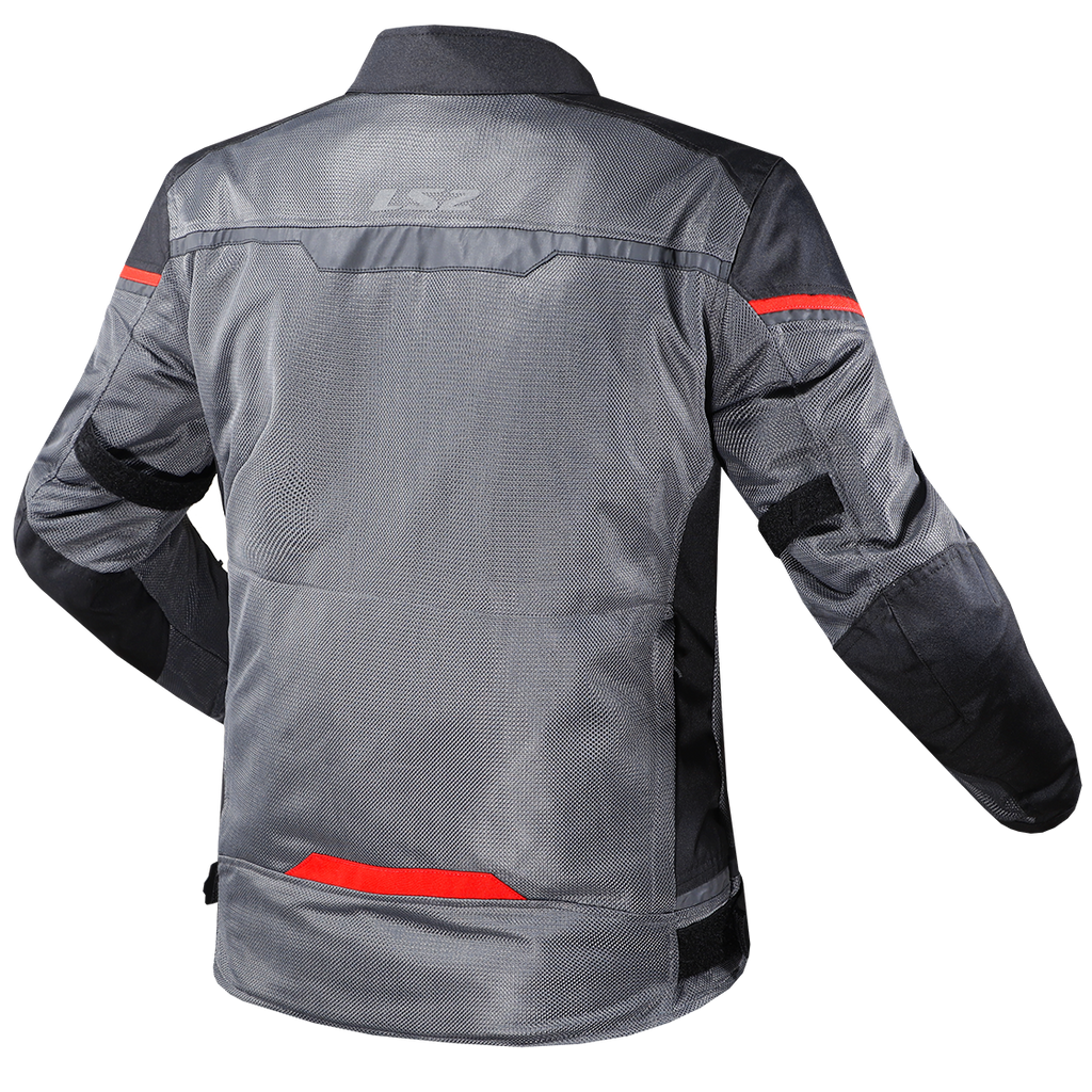KURTKA LS2 RIVA MAN BLACK DARK GREY RED