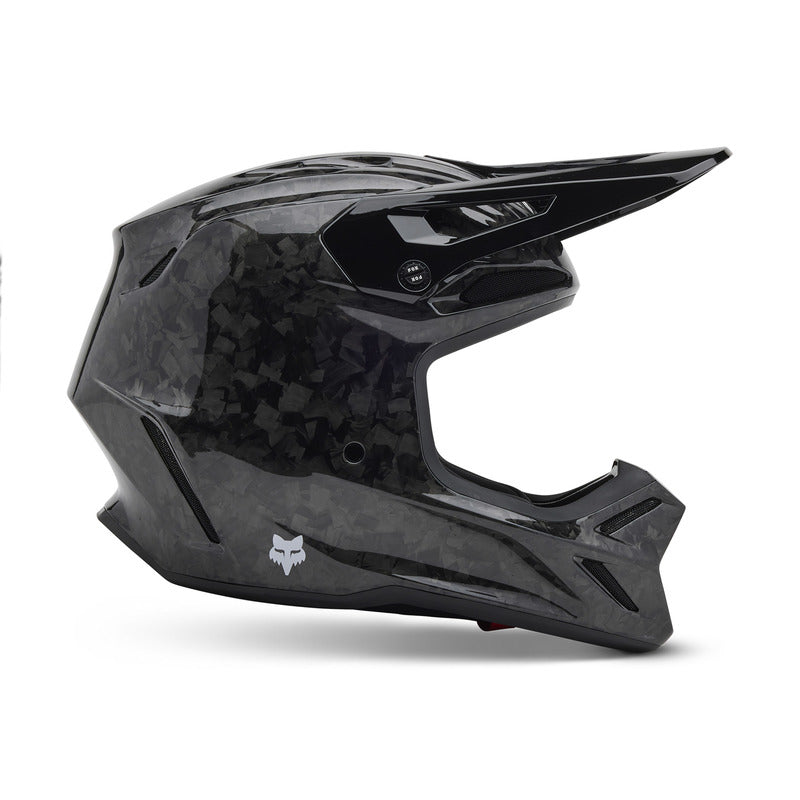 KASK MOTOCYKLOWY FOX V3 RS CARBON SOLID BLACK