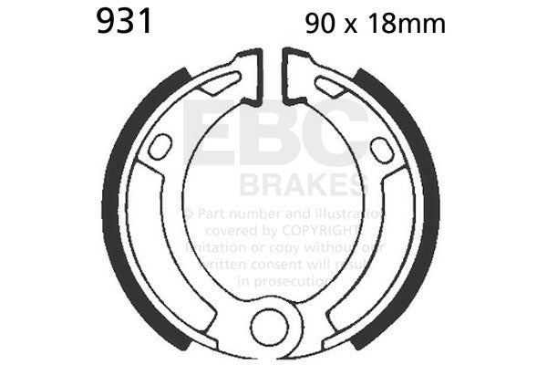EBC Brakes Szczęki hamulcowe EBC 931 (1 kpl.)