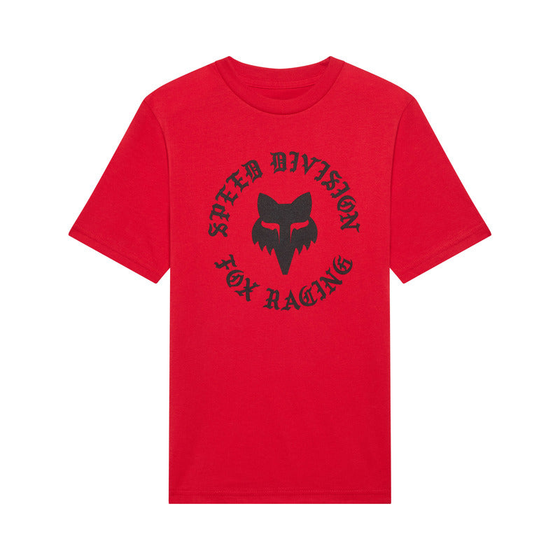 T-SHIRT JUNIOR FOX BADGE TIBETAN RED
