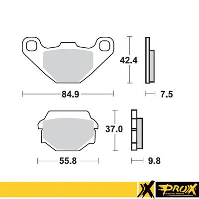 ProX Racing Parts ProX Klocki Hamulcowe Przednie KDX200 '89-92 (odpowiednik EBC FA067R)
