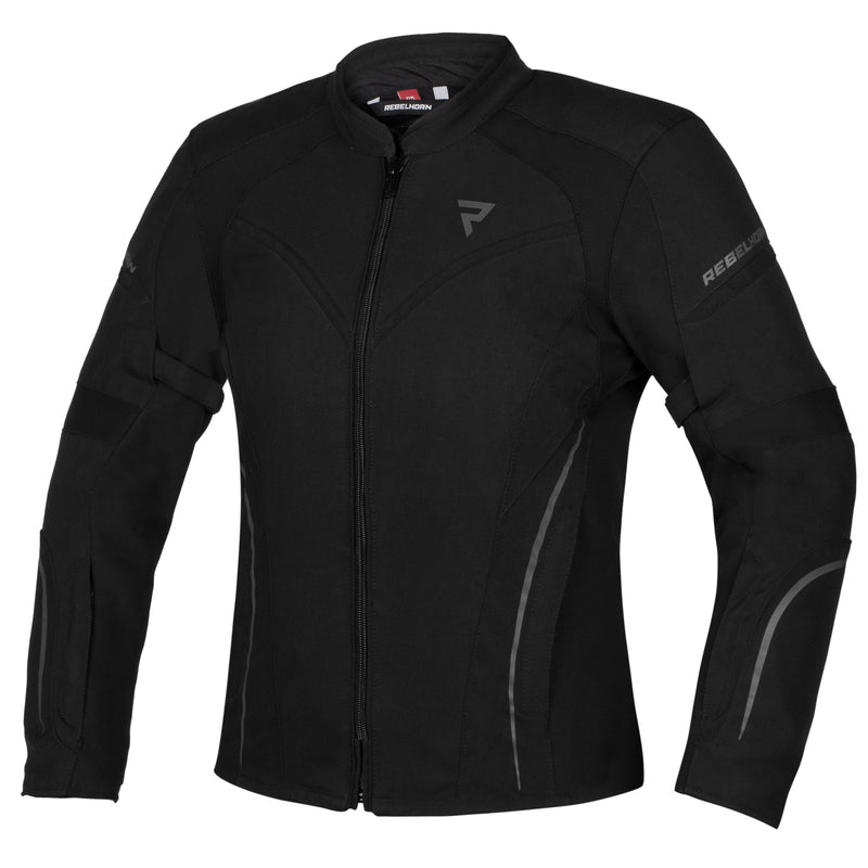KURTKA MOTOCYKLOWA TEKSTYLNA DAMSKA REBELHORN LUNA BLACK WXXS