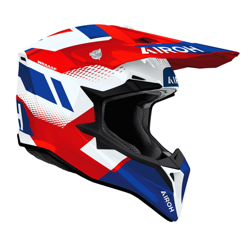 KASK MOTOCYKLOWY AIROH WRAAAP VISION RED BLUE GLOSS