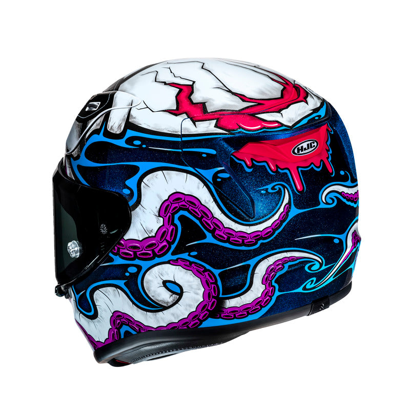 KASK MOTOCYKLOWY HJC RPHA12 KRAKEN WHITE BLUE