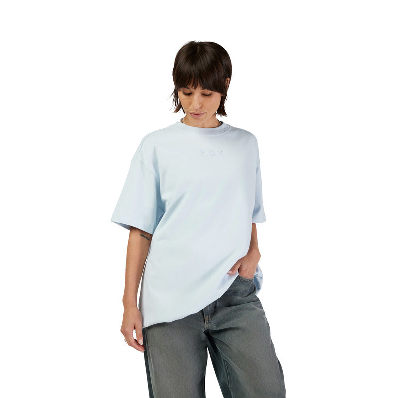 T-SHIRT DAMSKI FOX WORDMARK OS PALE BLUE