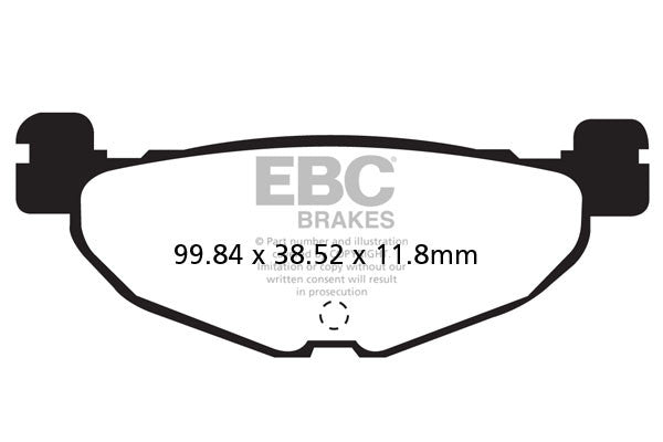 EBC Brakes Klocki hamulcowe EBC SFA408HH skuterowe (kpl. na 1 tarcze)