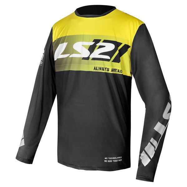 BLUZA LS2 GRAVEL BLACK H-V YELLOW