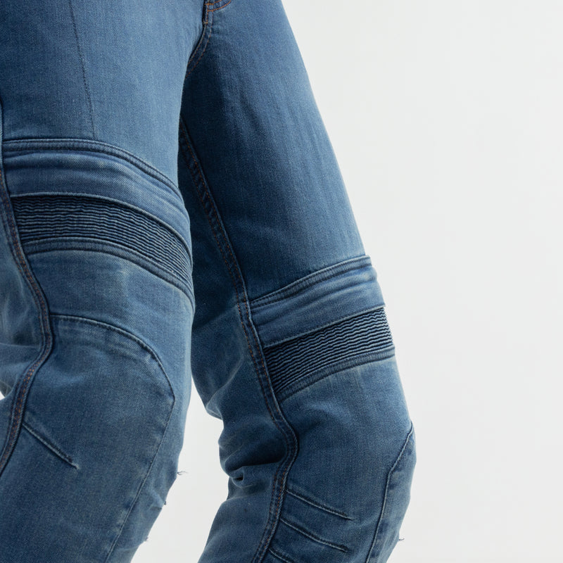 JEANSY MOTOCYKLOWE BROGER MAVERICK WASHED BLUE