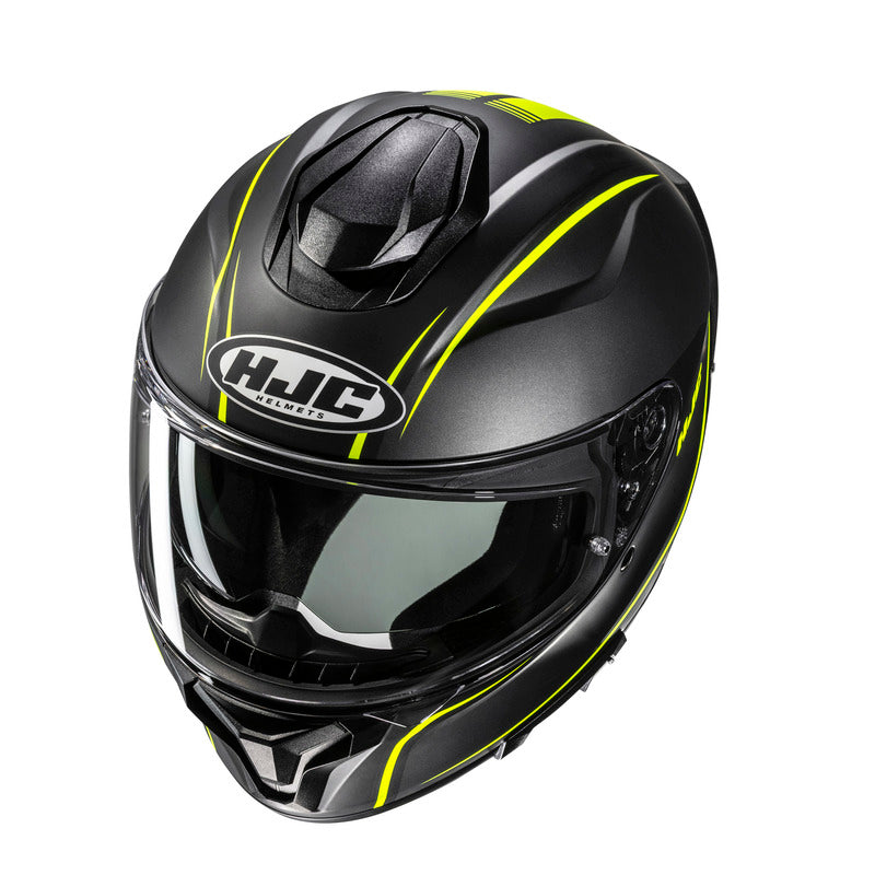 KASK MOTOCYKLOWY HJC C71 QUEZ BLACK YELLOW