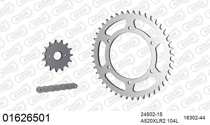Zestaw napędowy AFAM do KAWASAKI KLR 250 D2,D3,D4,D5,D6,D7,D8,D9,D10,D11,D12,D13,D14,D15,D16,D17,D18,D19,D20,D21,D22