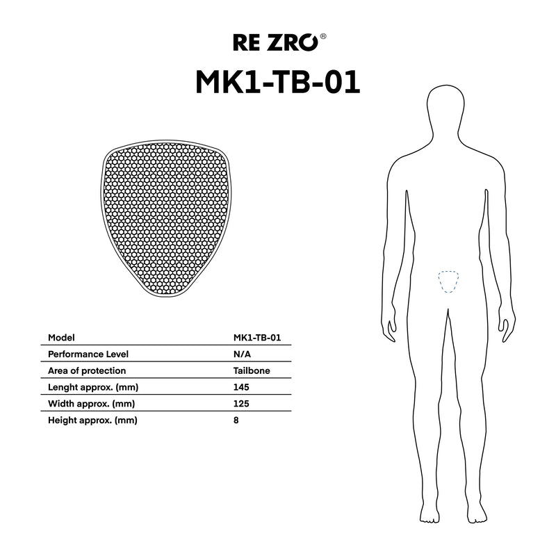 OSŁONA/WKŁADKA KOŚCI OGONOWEJ REZRO MK1-TB-01 TAILBONE (COCCYX) PURPLE OS (1 SZT.) – zdjęcie 3