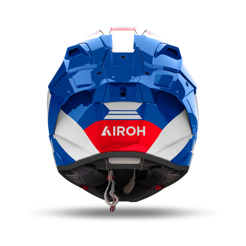 KASK MOTOCYKLOWY AIROH GP800 COMPETITION BLUE RED GLOSS
