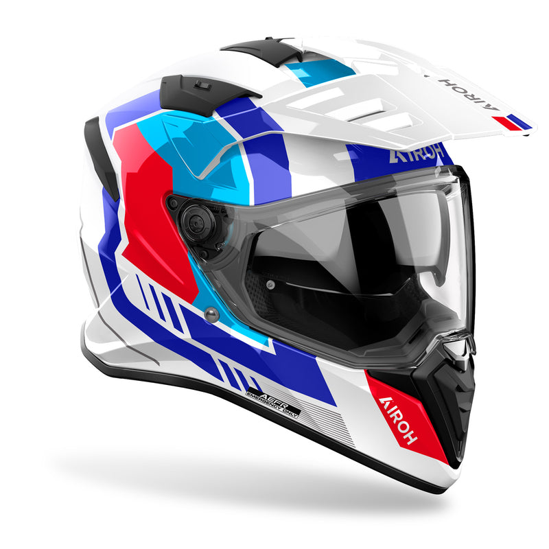 KASK MOTOCYKLOWY AIROH BADX-X HORN WHITE GLOSS