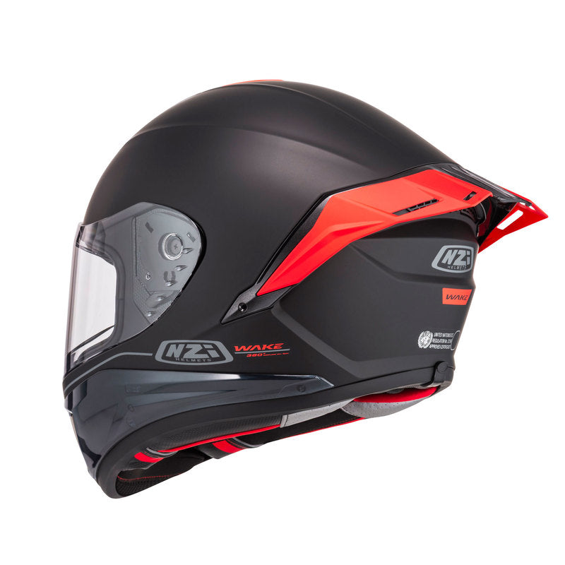 KASK MOTOCYKLOWY NZI WAKE STREAM BOOSTER SOLID NOUVEAU BLACK RED MATT XS